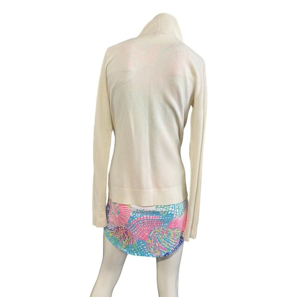 Lilly Pulitzer Women's Josephine Full Zip Hoodie Jacket Cream Size Large - Picture 10 of 12
